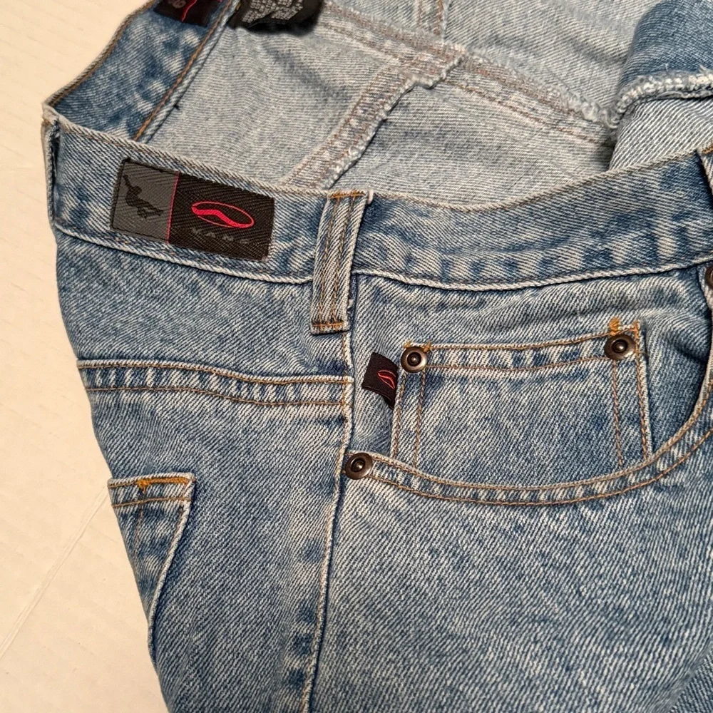 Vintage Vans Men's 38x33 Baggy Wide Leg Denim Blue Jeans 90s Skater